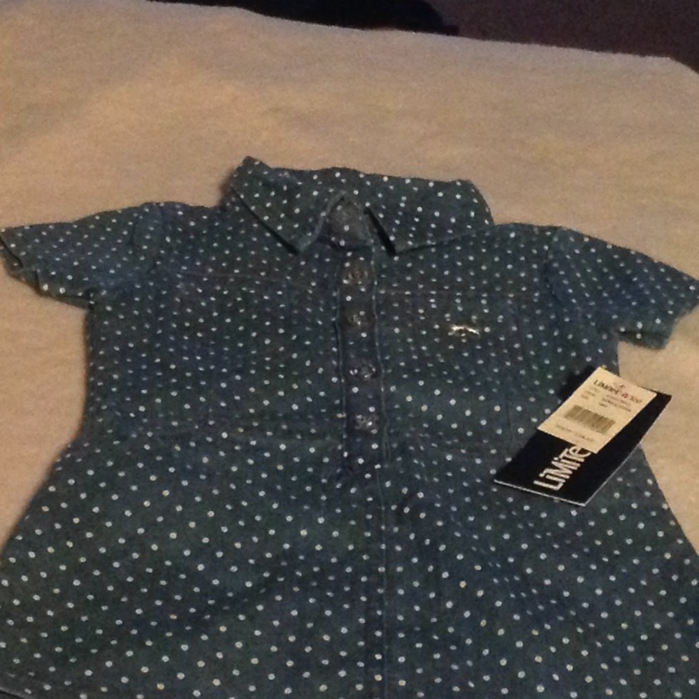 Jean dress with white dots